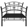 vidaXL Estructura de cama sin colchón metal negro 90x200 cm
