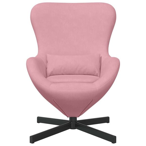 vidaXL Sillón huevo Rosa 63 x 73 x 90 cm Terciopelo
