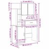 vidaXL Mesa Tocador Madera vieja 80 x 35 x 132 cm Madera de ingenier&iacute;a