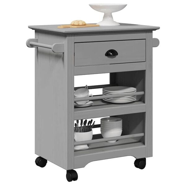 vidaXL Carrito de cocina BODO gris 67,5x45x80 cm