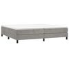 vidaXL Estructura de cama con somier terciopelo gris claro 200x200 cm