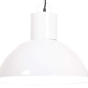 vidaXL L&aacute;mpara colgante redonda 25 W blanca 48 cm E27