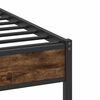 vidaXL Estructura cama sin colch&oacute;n madera roble ahumado 75x190 cm