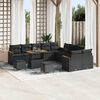 vidaXL Conjunto de sof&aacute;s de jard&iacute;n 13 pcs Negro rat&aacute;n sint&eacute;tico