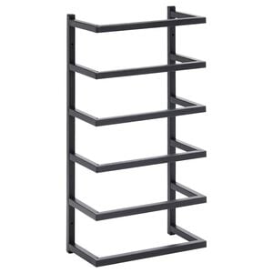 vidaXL Toallero de acero negro 24x12x48 cm