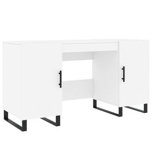 vidaXL Escritorio madera de ingenier&iacute;a blanco 140x50x75 cm