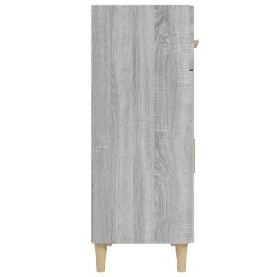 vidaXL Aparador de madera contrachapada gris Sonoma 69,5x34x89 cm