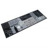 vidaXL Alfombra de cocina lavable terciopelo vino gris 60x180 cm