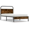 vidaXL Estructura de cama sin colch&oacute;n 90x200 cm madera roble ahumado