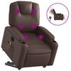 vidaXL Sill&oacute;n de masaje elevable el&eacute;ctrico cuero sint&eacute;tico marr&oacute;n