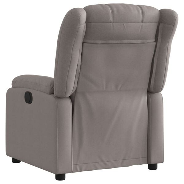 vidaXL Sill&oacute;n reclinable de tela gris taupe