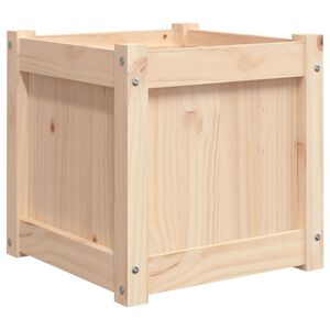 vidaXL Jardinera madera maciza de pino 40x40x40 cm