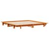 vidaXL Cama sin colch&oacute;n madera maciza de pino marr&oacute;n cera 160x200 cm