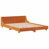 vidaXL Cama sin colch&oacute;n madera maciza pino marr&oacute;n cera 150x200 cm