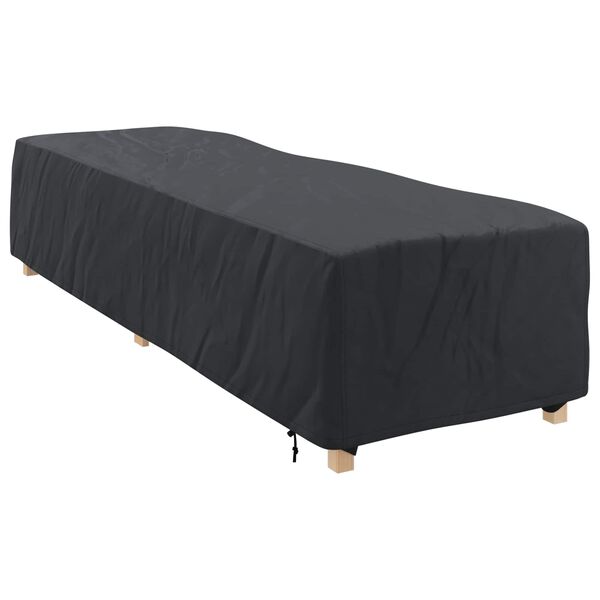 vidaXL Funda para Loungers Liso Negro 74 x 210 x 40 cm tela