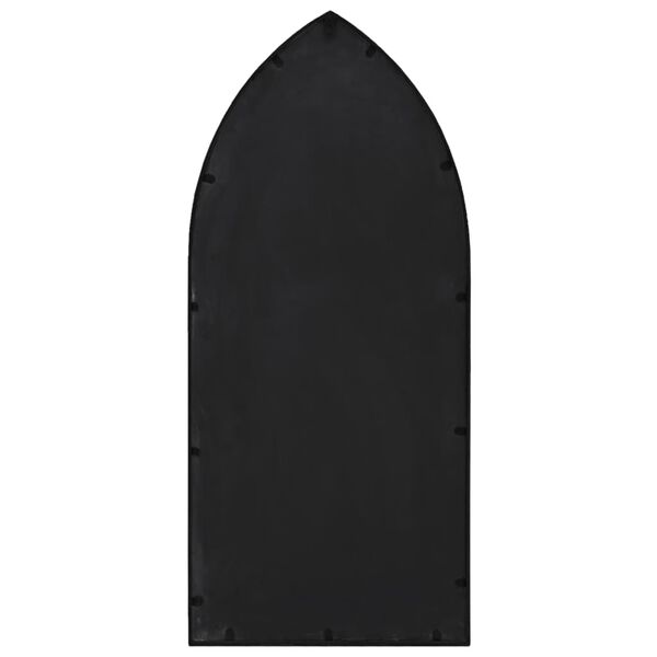 vidaXL Espejo de jard&iacute;n negro hierro para exterior 70x30 cm