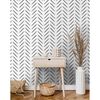 DUTCH WALLCOVERINGS Papel pintado Chevron blanco y negro