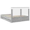 vidaXL Estructura de cama Gris Sonoma 150 x 200 cm Madera Ingenieril