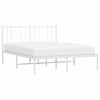 vidaXL Estructura cama sin colch&oacute;n con cabecero metal blanco 120x190cm