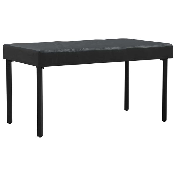 vidaXL Cubierta de Mesa Liso Negro 102 x 202 x 15 cm tela
