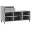 vidaXL Mueble zapatero madera contrachapada gris Sonoma 102x36x60 cm