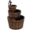 vidaXL Fuente de agua con bomba madera maciza de abeto 60x60x94 cm