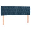 vidaXL Cama box spring con colch&oacute;n terciopelo azul oscuro 160x200 cm