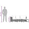 vidaXL Set de muebles de jardín 4 pzas y cojines ratán sintético gris