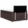 vidaXL Cama box spring con colch&oacute;n tela marr&oacute;n oscuro 120x190 cm