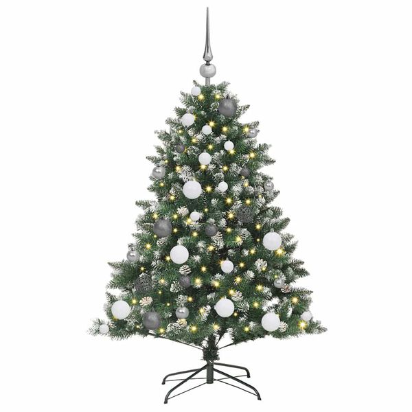 vidaXL &Aacute;rbol de Navidad artificial Verde 120 cm PVC, Pl&aacute;stico y Acero