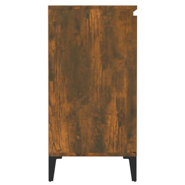 vidaXL Aparador madera contrachapada color roble ahumado 60x35x70 cm
