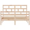 vidaXL Estructura de cama de madera maciza de pino 140x200 cm