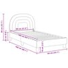 vidaXL Estructura de cama con cabecera Rosa 80 x 160 cm Terciopelo