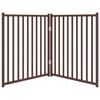 vidaXL Puerta de perros plegable 2 paneles madera abeto marr&oacute;n 160 cm