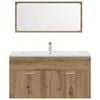 vidaXL Juego de muebles baño 4 piezas madera ingeniería roble artisan