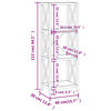 vidaXL Estantería de 4 niveles madera maciza de roble 40x30x112 cm