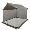 vidaXL Toldo de camping con paredes de malla Marr&oacute;n Gris