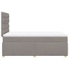 vidaXL Cama box spring con colch&oacute;n tela gris taupe 120x190 cm