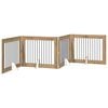 vidaXL Puerta para perros plegable con soportes 4 pcs Roble artisan