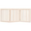 vidaXL Puerta para perros plegable de 3 paneles, 150 cm, madera de &aacute;lamo