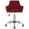 vidaXL Sillas de comedor giratorias 2 unidades terciopelo rojo tinto