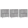 vidaXL Aparadores 3 uds madera contrachapada gris Sonoma