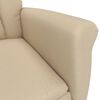 vidaXL Sill&oacute;n de relax de piel de ante sint&eacute;tica color crema