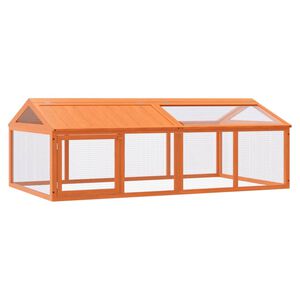 vidaXL Corral de madera maciza pino marr&oacute;n 200x112,5x74 cm
