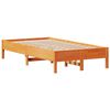 vidaXL Estructura de cama sin colchón madera maciza marrón 90x190 cm