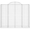 vidaXL Cesta gaviones forma arco hierro galvanizado 200x50x160/180 cm