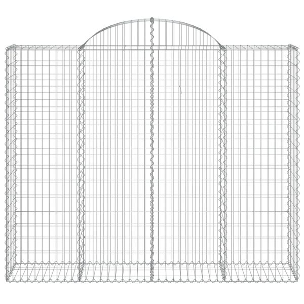 vidaXL Cesta gaviones forma arco hierro galvanizado 200x50x160/180 cm