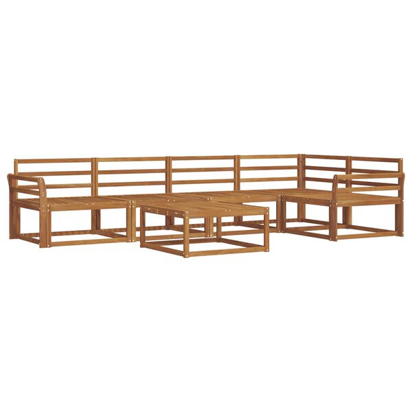 vidaXL Conjunto de sof&aacute;s de exterior 6 pcs Natural