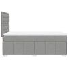 vidaXL Cama box spring con colch&oacute;n tela gris claro 90x200 cm