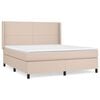 vidaXL Cama box spring con colch&oacute;n cuero sint&eacute;tico capuchino 180x200cm